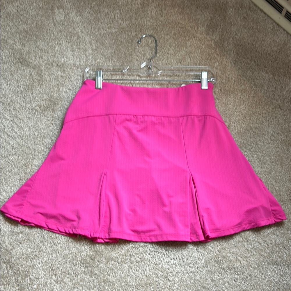 Pink Pleated Golf Skort